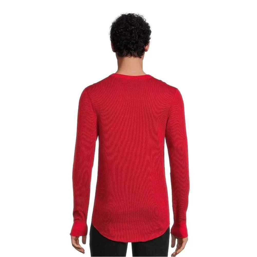 Mens Hanes Originals Raschel Reversible Knit Thermal Top & Bottom Size M